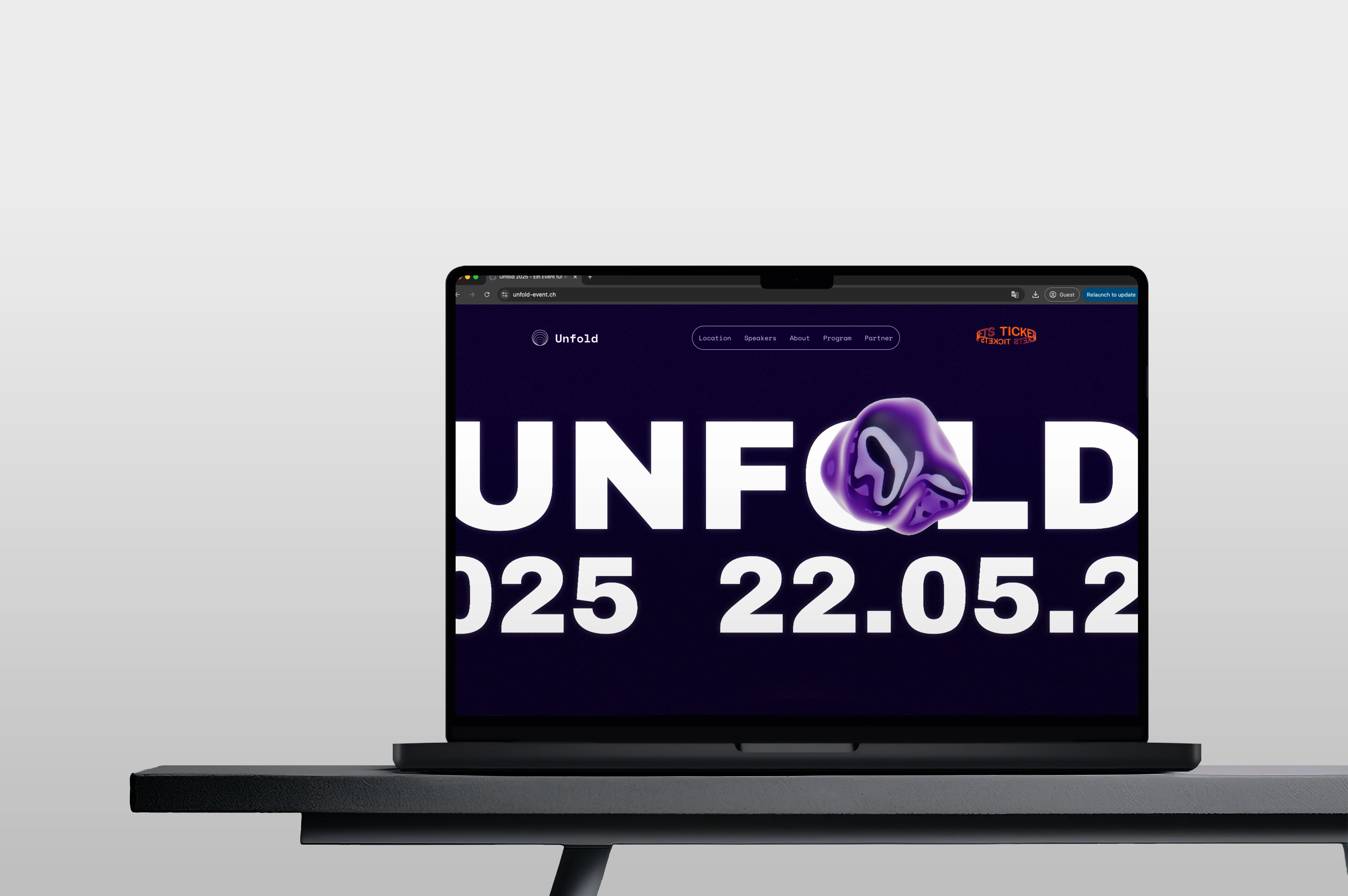 Unfold Event website on multiple devices.